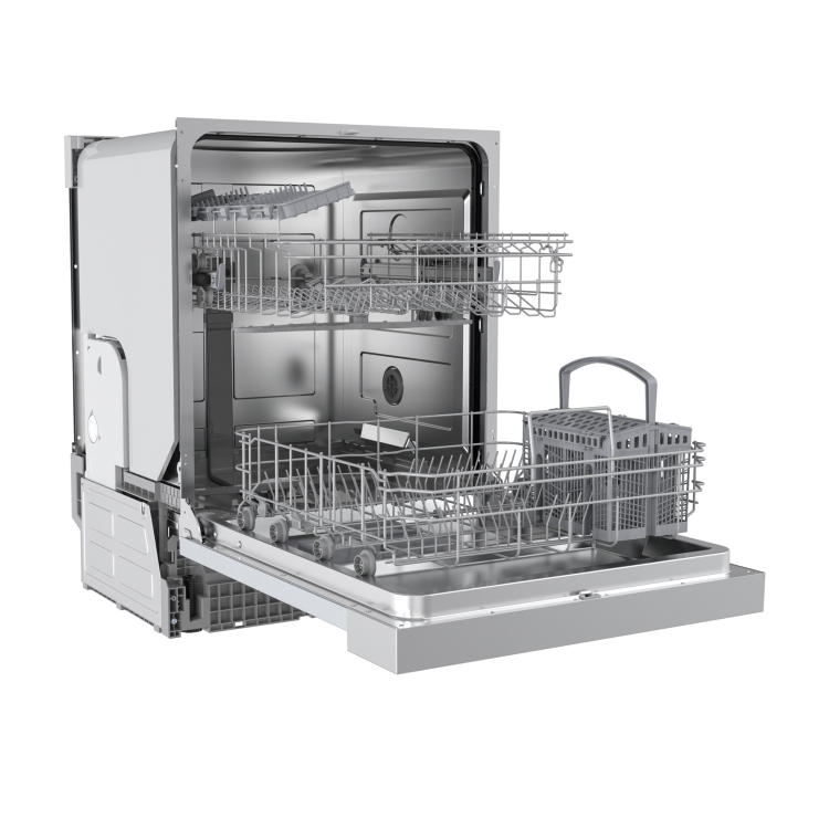 electriQ Semi-Integrated Dishwasher - Stainless Steel Control Panel