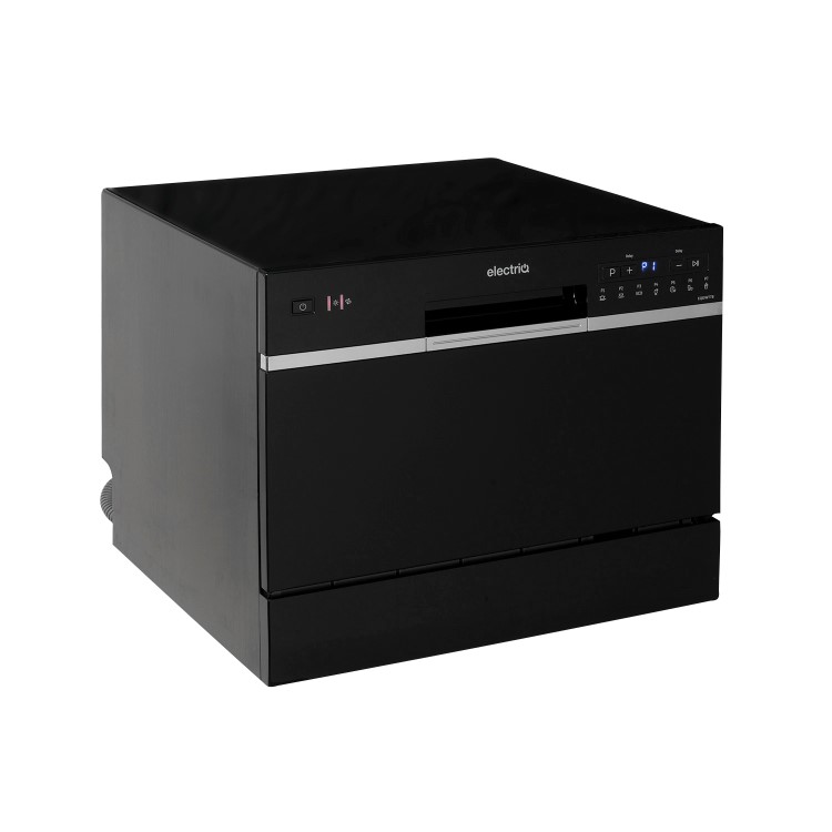 GRADE A3 - electriQ Table Top / Integrated Dishwasher - Black