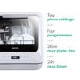 GRADE A3 - electriQ Freestanding Mini Table Top Portable Dishwasher - White