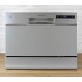 Refurbished electriQ EQDWTTS 6 Place Freestanding Compact Table Top Dishwasher Silver