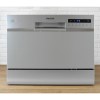 GRADE A2 - electriQ 6 Place Freestanding Compact Table Top Dishwasher - Silver
