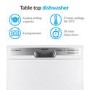 Refurbished electriQ EQDWTTW Integrated 6 Place Table Top Dishwasher White