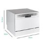 GRADE A3 - electriQ 6 Place Settings Table Top Integrated Dishwasher - White