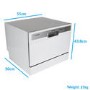 Refurbished electriQ EQDWTTW Integrated 6 Place Table Top Dishwasher White