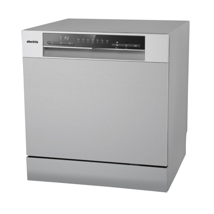 electriQ XL Mini Table Top Dishwasher - Silver