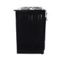GRADE A3 - electriQ 50cm Electric Cooker with Single Oven and Solid Hotplate - Black
