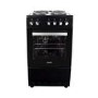 GRADE A2 - electriQ 50cm Electric Cooker with Single Oven and Solid Hotplate - Black