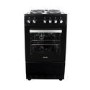 GRADE A3 - electriQ 50cm Electric Cooker with Single Oven and Solid Hotplate - Black
