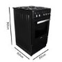 GRADE A2 - electriQ 50cm Electric Cooker with Single Oven and Solid Hotplate - Black