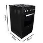 GRADE A3 - electriQ 50cm Electric Cooker with Single Oven and Solid Hotplate - Black