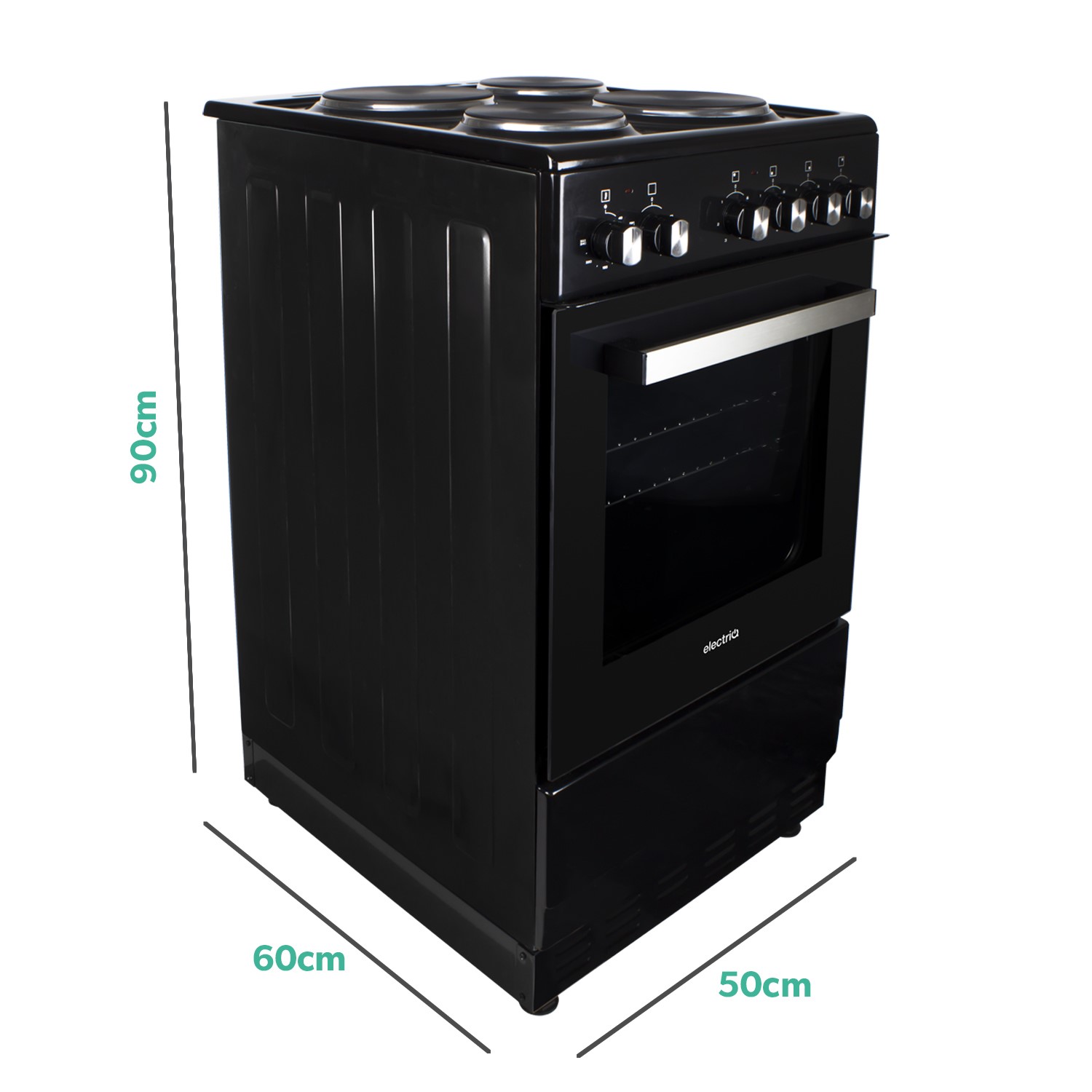 black electric cooker 50cm