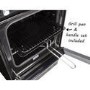 GRADE A3 - electriQ 50cm Electric Cooker with Single Oven and Solid Hotplate - Black