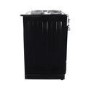 GRADE A3 - electriQ 50cm Electric Cooker with Single Oven and Solid Hotplate - Black