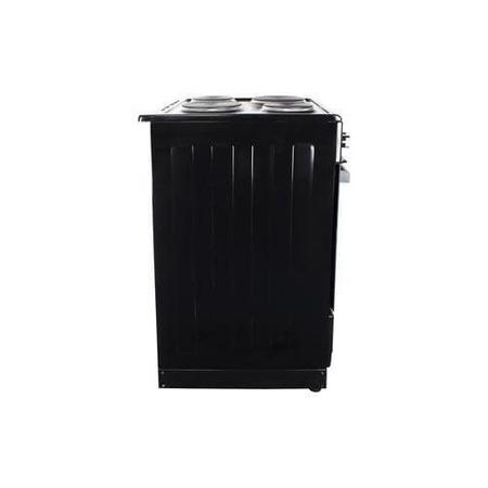 GRADE A2 - electriQ 50cm Electric Cooker with Single Oven and Solid Hotplate - Black