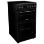 Refurbished electriQ EQEC50B3 50cm Double Cavity Electric Cooker with Ceramic Hob Black