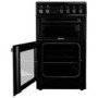 Refurbished electriQ EQEC50B3 50cm Double Cavity Electric Cooker with Ceramic Hob Black