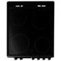 Refurbished electriQ EQEC50B3 50cm Double Cavity Electric Cooker with Ceramic Hob Black