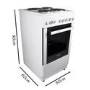 GRADE A3 - electriQ 50cm Electric Cooker with Single Oven and Solid Hotplate in White