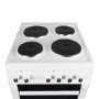 GRADE A3 - electriQ 50cm Electric Cooker with Single Oven and Solid Hotplate in White