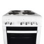 GRADE A3 - electriQ 50cm Electric Cooker with Single Oven and Solid Hotplate in White