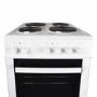 Refurbished electriQ EQEC50W1 50cm Single Oven Electric Cooker with Sealed Plate Hob White