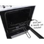 GRADE A3 - electriQ 50cm Electric Cooker with Single Oven and Solid Hotplate in White