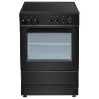 electriQ 60cm Single Oven Cooker with Ceramic Hob - Black electriQ 60cm Single Oven Cooker with Ceramic Hob - Black