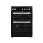 GRADE A2 - electriQ 60cm Electric Cooker with Twin Cavity and Ceramic Hob in Black