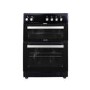 GRADE A3 - electriQ 60cm Electric Cooker with Twin Cavity and Ceramic Hob in Black