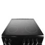 GRADE A2 - electriQ 60cm Electric Cooker with Twin Cavity and Ceramic Hob in Black