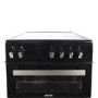 GRADE A2 - electriQ 60cm Electric Cooker with Twin Cavity and Ceramic Hob in Black