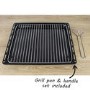 GRADE A2 - electriQ 60cm Electric Cooker with Double Oven and Ceramic Hob in Black