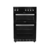 GRADE A3 - electriQ 60cm Electric Cooker with Double Oven and Ceramic Hob in Black