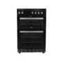GRADE A2 - electriQ 60cm Electric Cooker with Double Oven and Ceramic Hob in Black