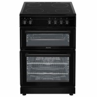 Refurbished electriQ EQEC60B5 60cm Double Oven Electric Cooker Black