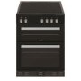 GRADE A2 - electriQ 60cm Electric Cooker with Double Oven and Ceramic Hob in Black