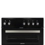 GRADE A2 - electriQ 60cm Electric Cooker with Double Oven and Ceramic Hob in Black