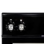 GRADE A2 - electriQ 60cm Electric Cooker with Double Oven and Ceramic Hob in Black