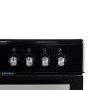 GRADE A2 - electriQ 60cm Electric Cooker with Double Oven and Ceramic Hob in Black