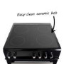 GRADE A2 - electriQ 60cm Electric Cooker with Double Oven and Ceramic Hob in Black