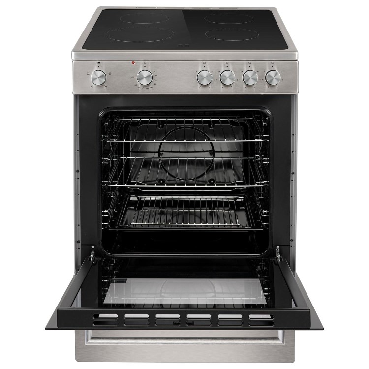 GRADE A3 - electriQ 60cm Electric Cooker - Stainless Steel