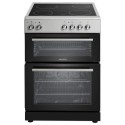 EQEC60S5 electriQ 60cm Double Oven Electric Cooker - Silver