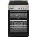EQEC60S5 electriQ 60cm Double Oven Cooker - Silver