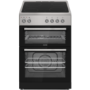 electriQ 60cm Double Oven Cooker - Silver