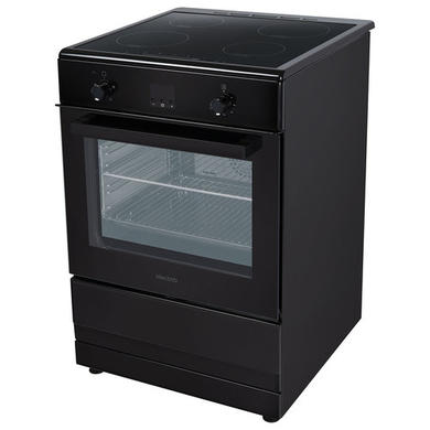 Refurbished electriQ 60cm Single Oven Cooker with Induction Hob - Black