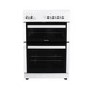 GRADE A3 - electriQ 60cm Electric Cooker with Double Oven and Ceramic Hob in White