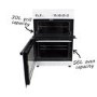 GRADE A3 - electriQ 60cm Electric Cooker with Double Oven and Ceramic Hob in White