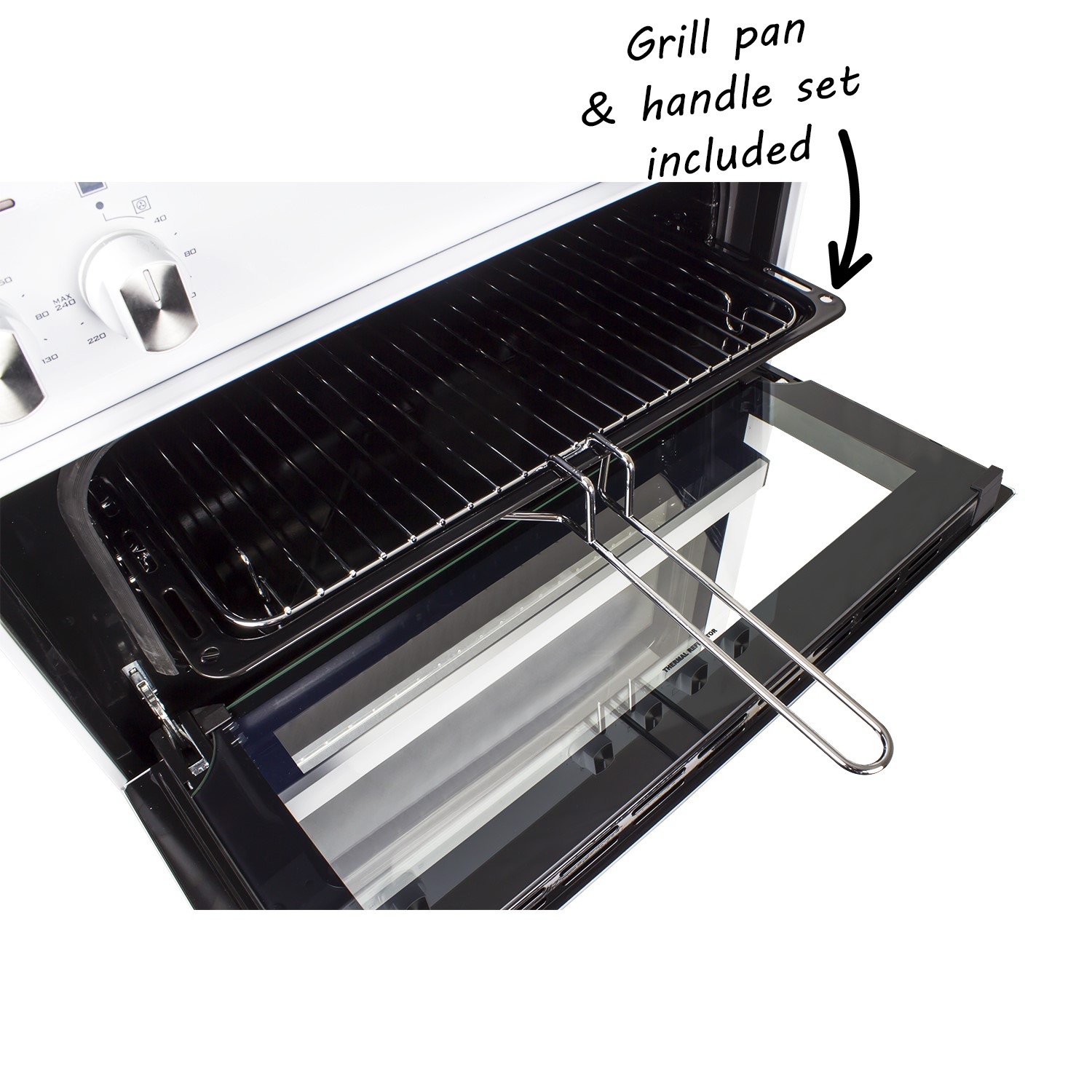 Electriq 60cm Double Oven Electric Cooker With Ceramic Hob White Electriq Electriq 60cm Double Oven Electric Cooker With Ceramic Hob White Electriq