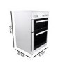 GRADE A3 - electriQ 60cm Electric Cooker with Double Oven and Ceramic Hob in White