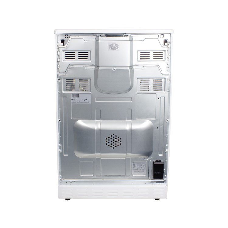 GRADE A3 - electriQ 60cm Electric Cooker with Double Oven and Ceramic Hob in White